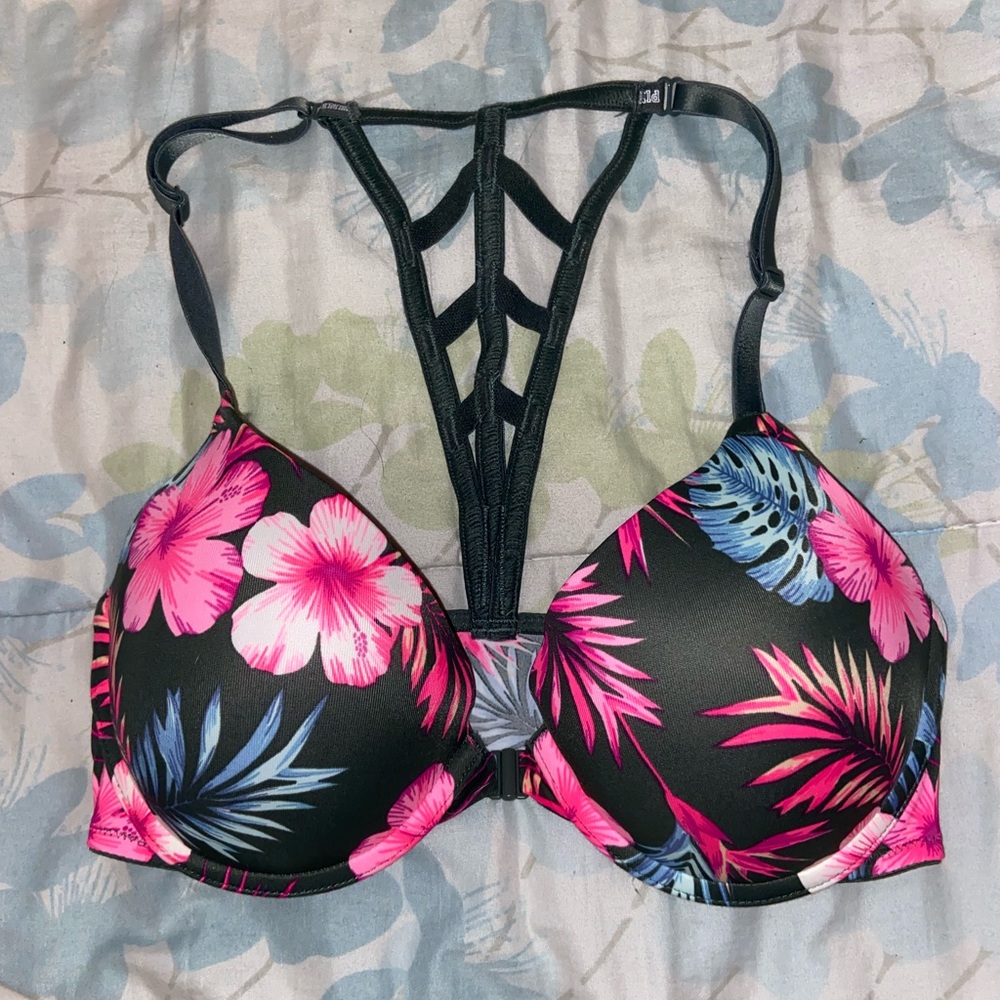 Pink push up bra